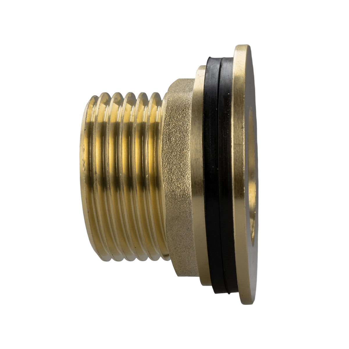 Brass Water Butt Tank Adapter, 1" BSPM to 3/4" BSPF
