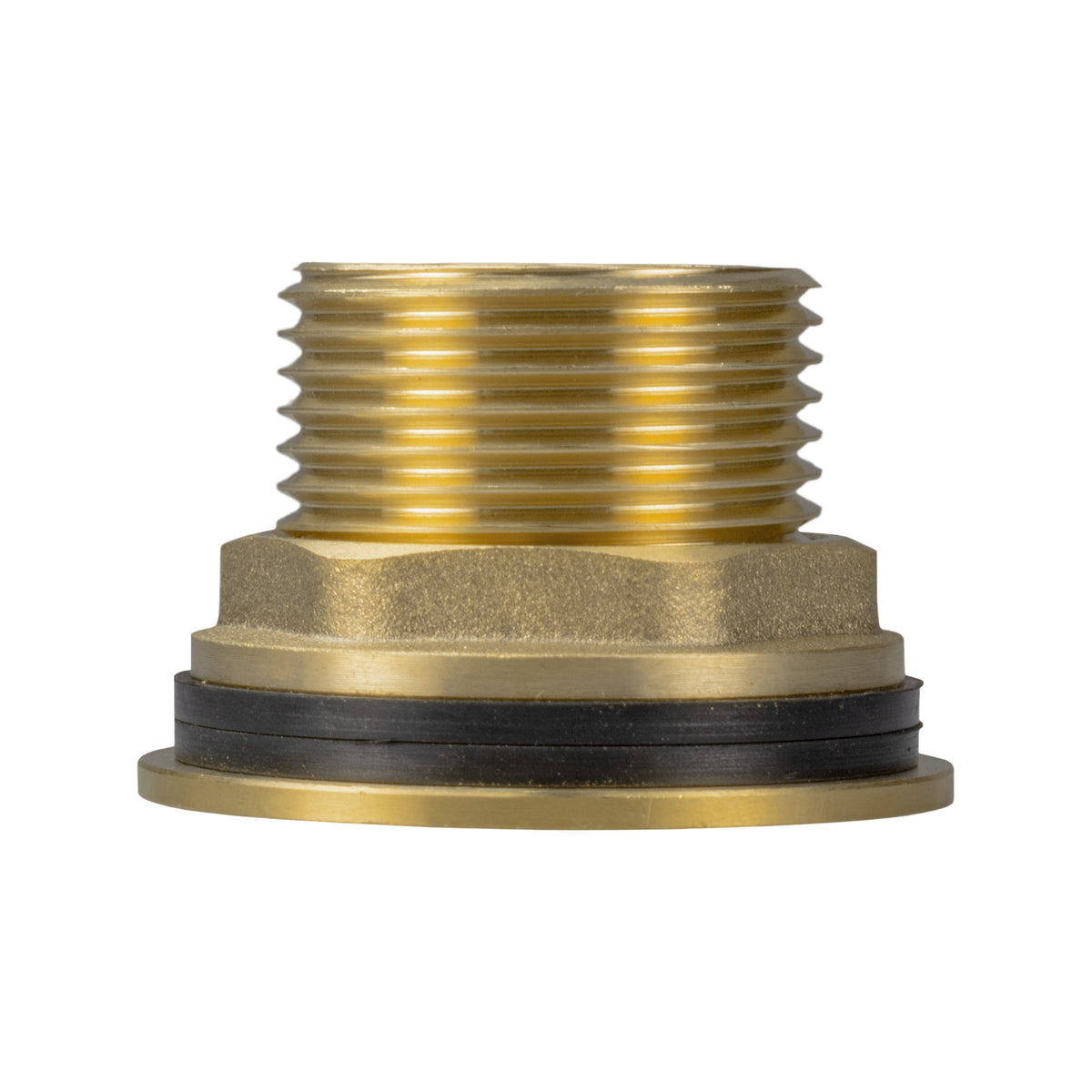 Brass Water Butt Tank Adapter, 1" BSPM to 3/4" BSPF