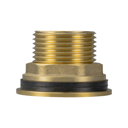 Brass Water Butt Tank Adapter, 1" BSPM to 3/4" BSPF