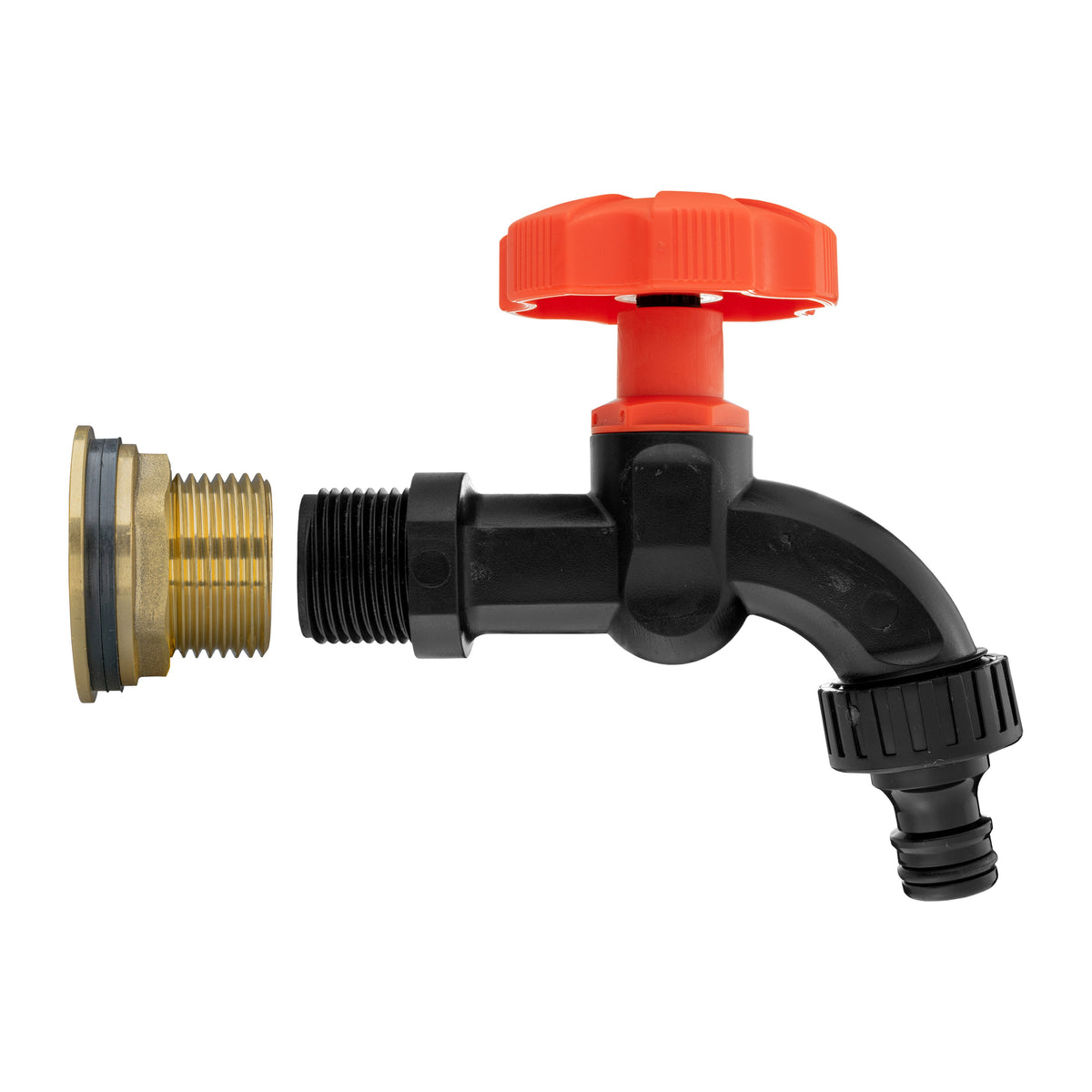 Brass Water Butt Adapter & Plastic Bib Tap