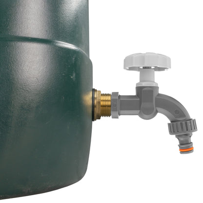 Brass Water Butt Adapter & Plastic Bib Tap