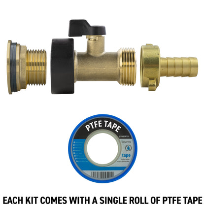 Full Brass Water Butt Adapter & Valve Kits