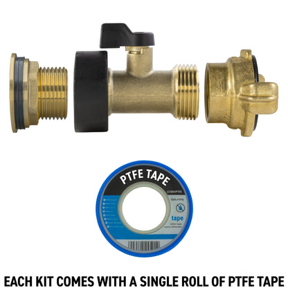Full Brass Water Butt Adapter & Valve Kits