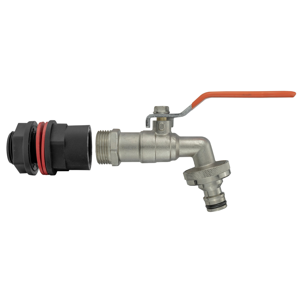 Water Butt Adapter + Quick Connect Lever Tap