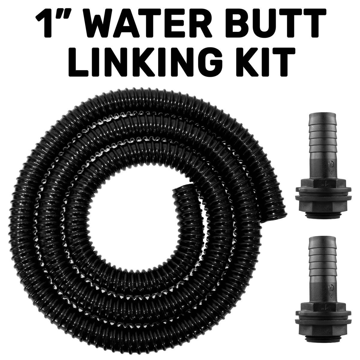 Water Butt Tank Linking Kit with HSS Drill Bit, 1"