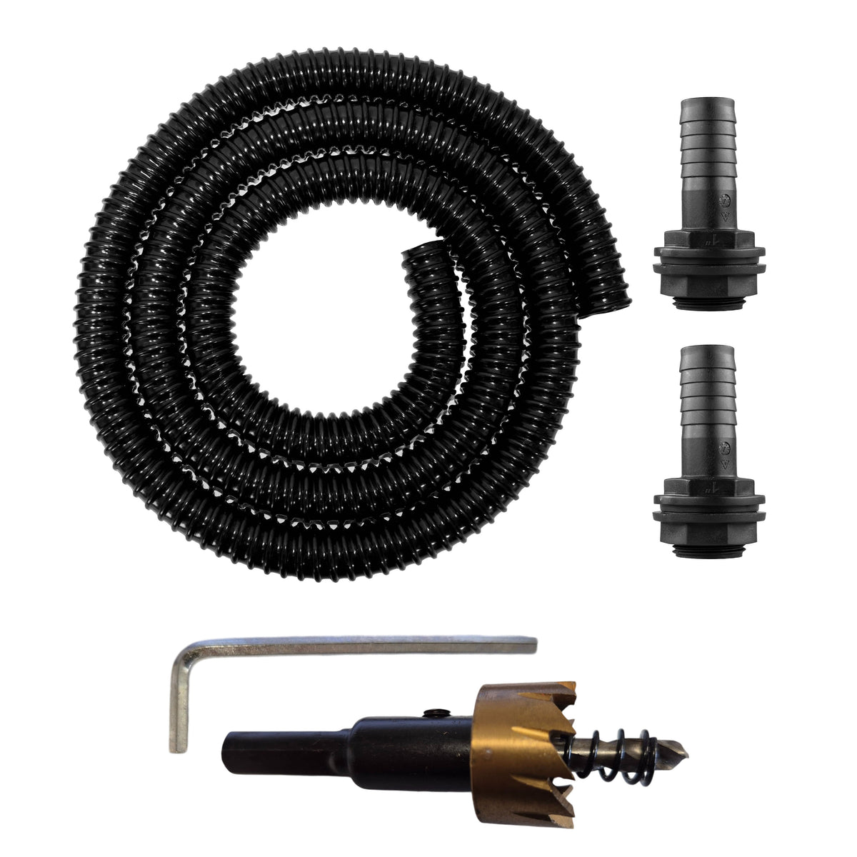 Water Butt Tank Linking Kit with HSS Drill Bit, 1"