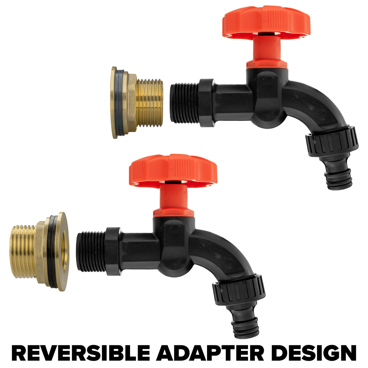 Brass Water Butt Adapter & Plastic Bib Tap