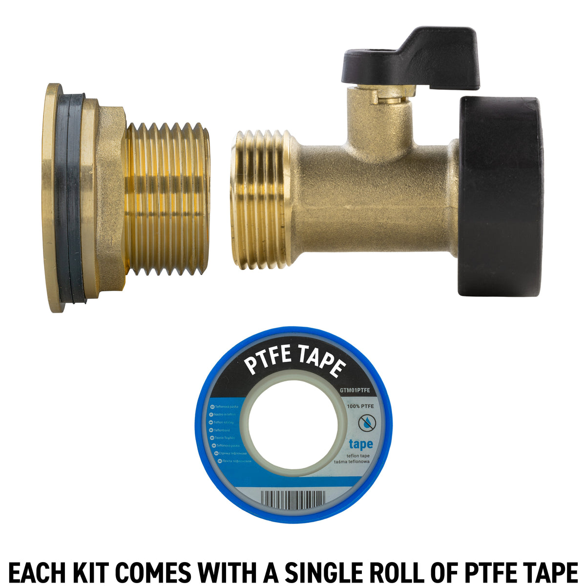 Full Brass Water Butt Adapter & Valve Kits