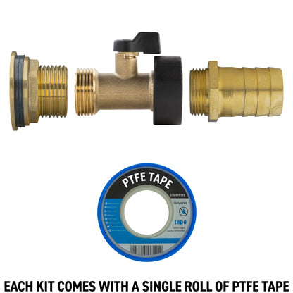Full Brass Water Butt Adapter & Valve Kits
