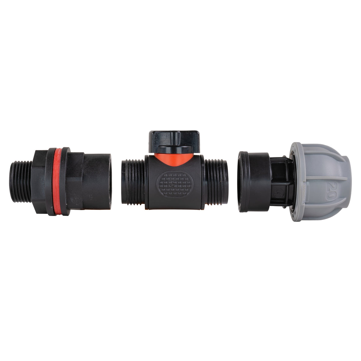 Water Butt Adapter + PVC Valve
