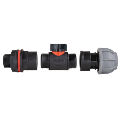 Water Butt Adapter + PVC Valve