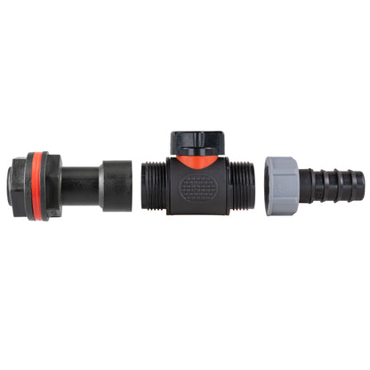 Water Butt Adapter + PVC Valve