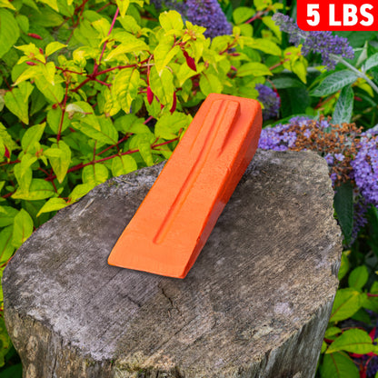 Red 5LBS Wood Log Splitting Spike Wedge