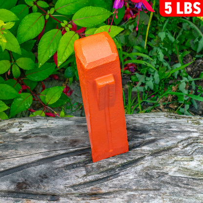 Red 5LBS Wood Log Splitting Spike Wedge