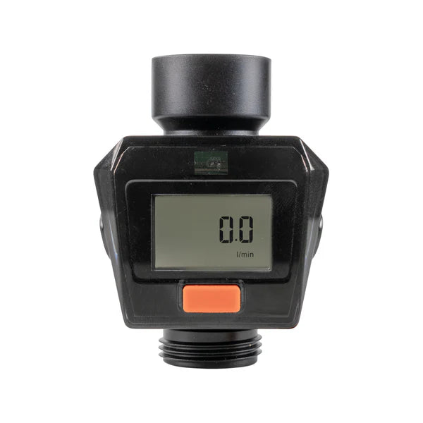 Water Flow Meter, Orange & Black