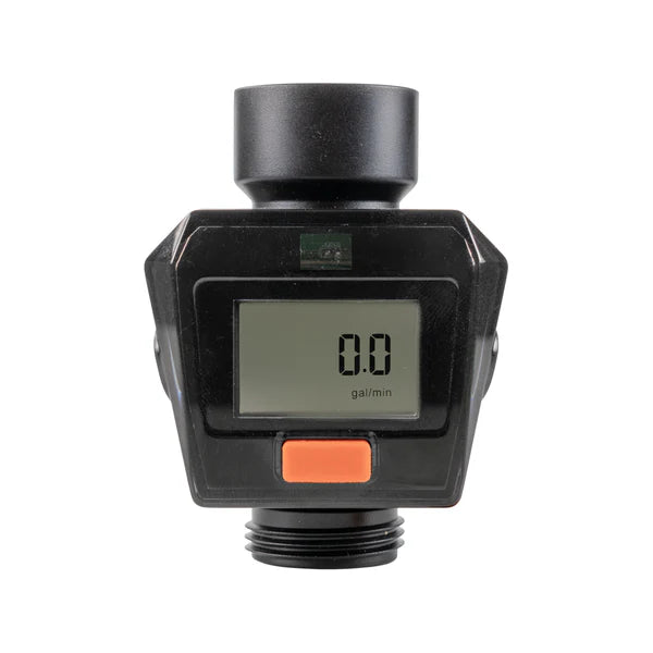 Water Flow Meter, Orange & Black