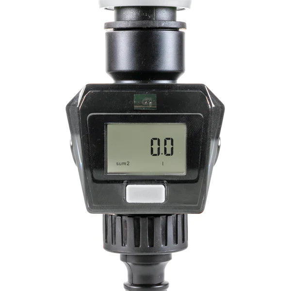 Water Flow Meter, Grey & Black