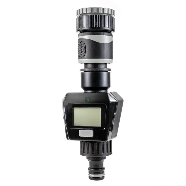 Water Flow Meter, Grey & Black