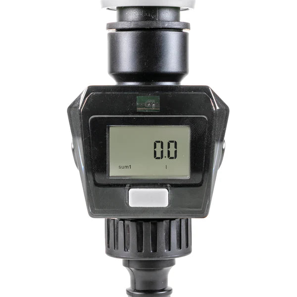 Water Flow Meter, Grey & Black