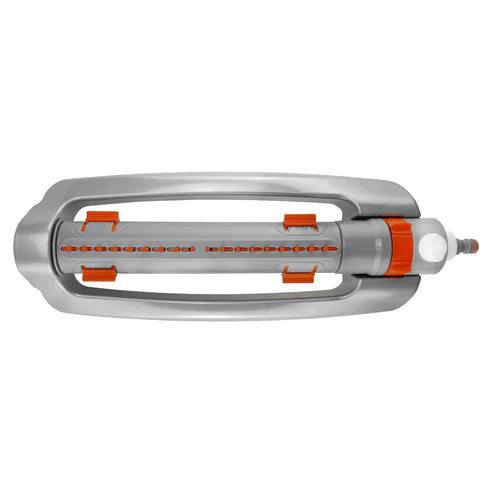 Heavy-Duty Metal Oscillating Sprinkler, White line