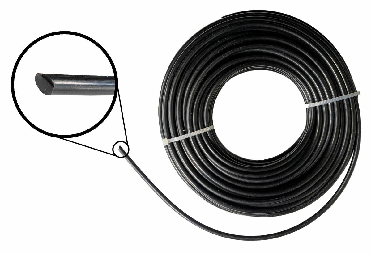 15m Black Rounded Trimmer Line, 1.6mm