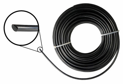 15m Black Rounded Trimmer Line, 2.4mm