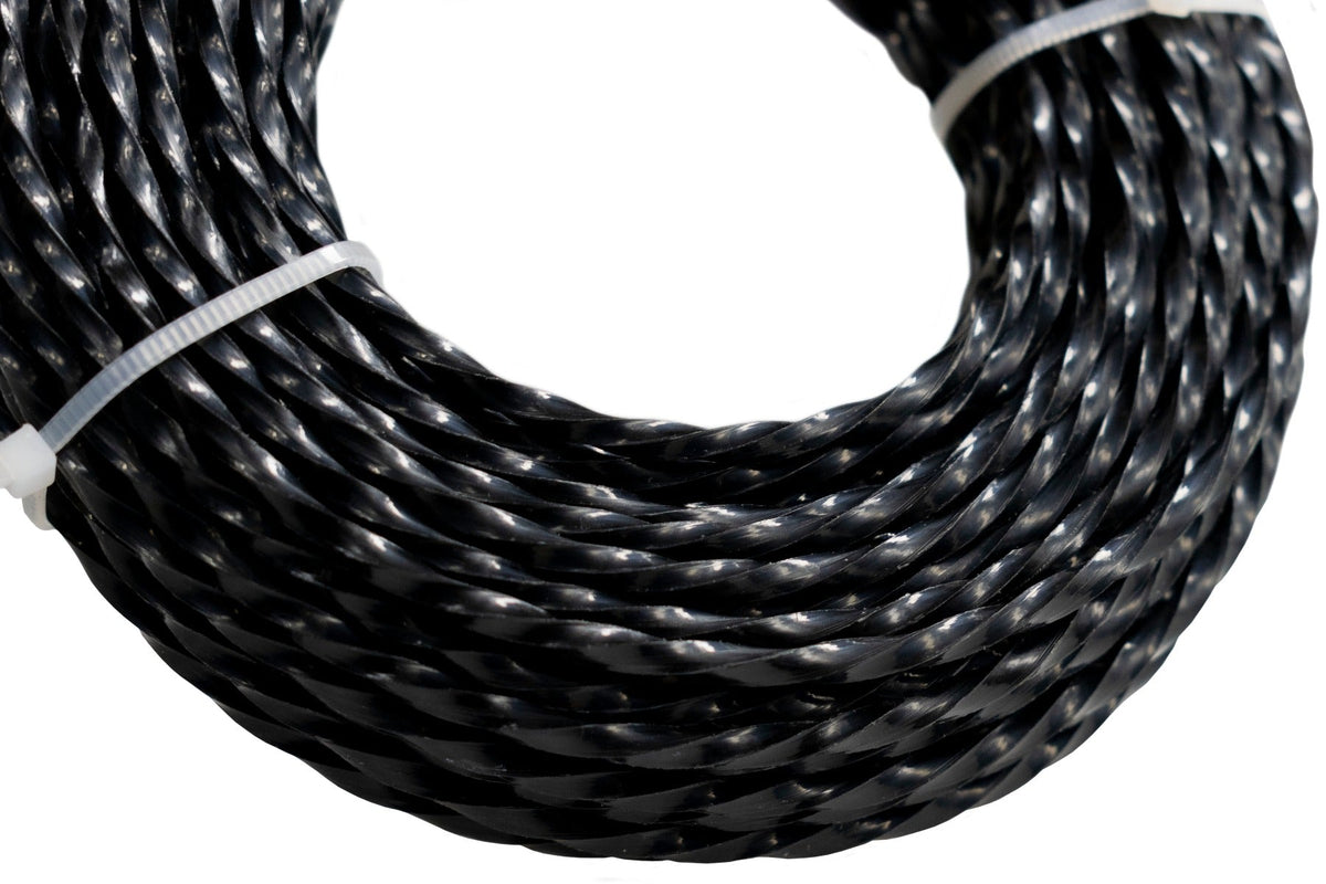 15m Twisted Black Trimmer Line, 1.6mm
