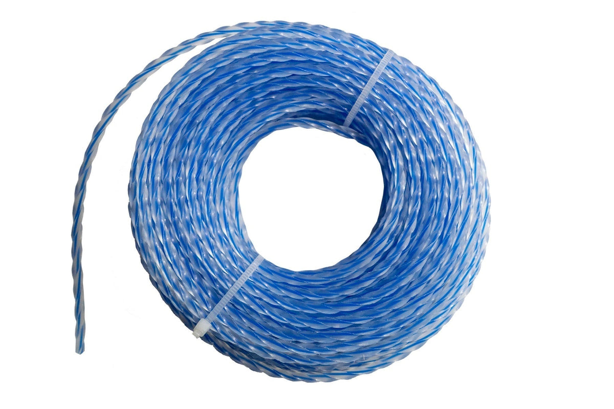 15m Dual Core Twisted Blue Trimmer Line, 1.6mm