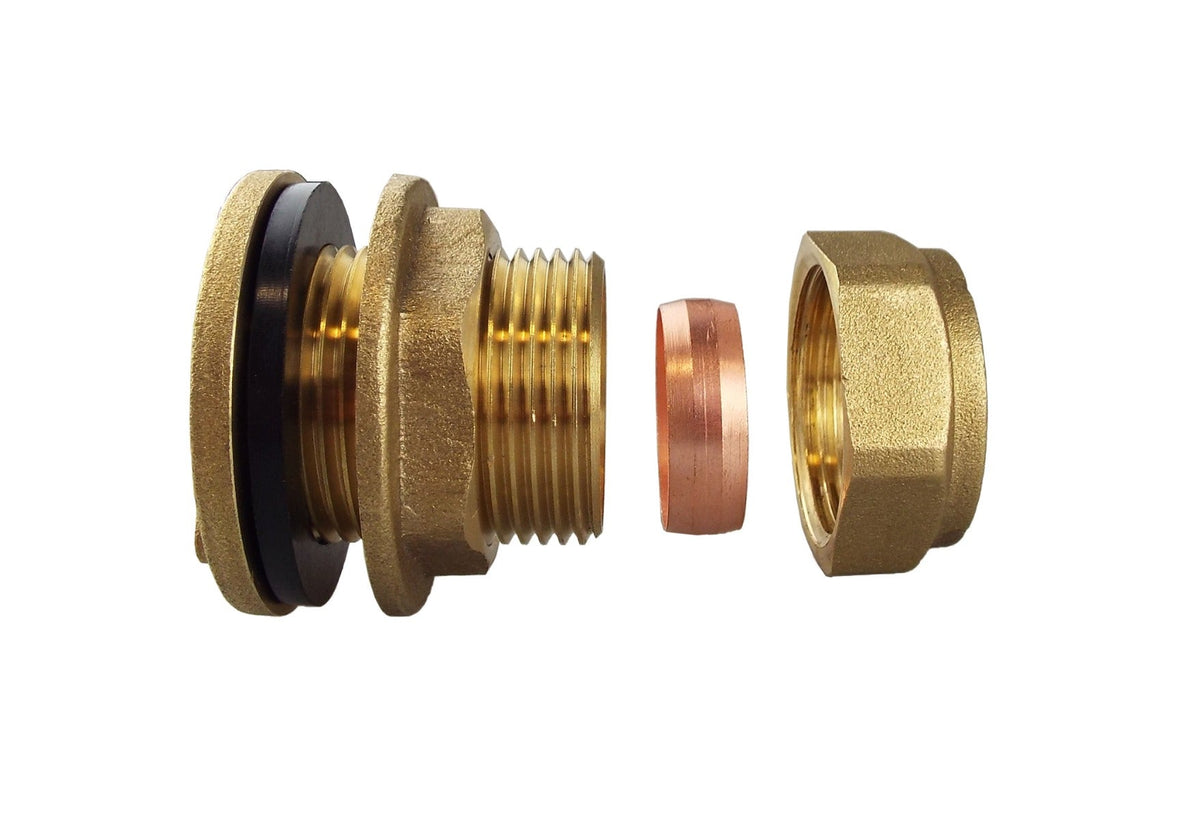 Brass Compression Water Tank Adapter for 28mm Copper Pipe