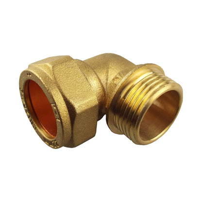 Brass Compression Elbow for 28mm Copper Piping, 1"