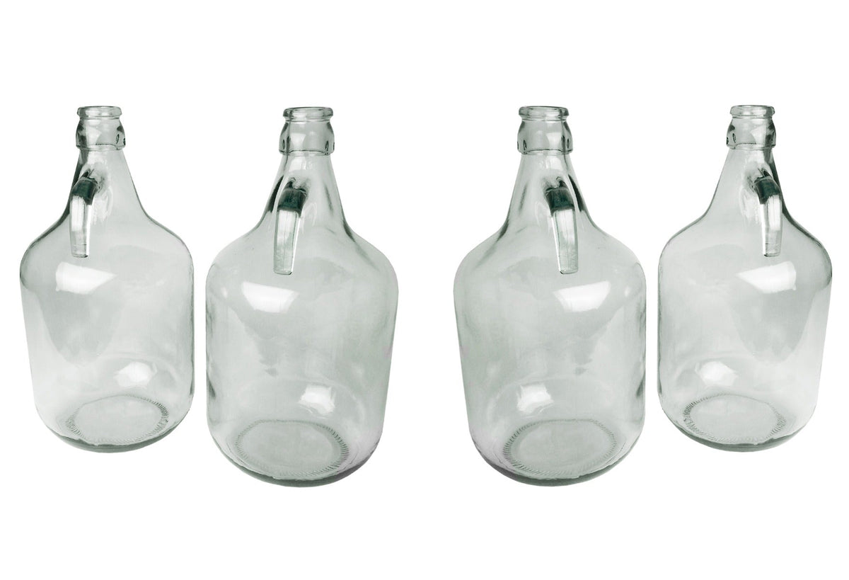 5L Clear Glass Demijohn Bottles, Box of 4