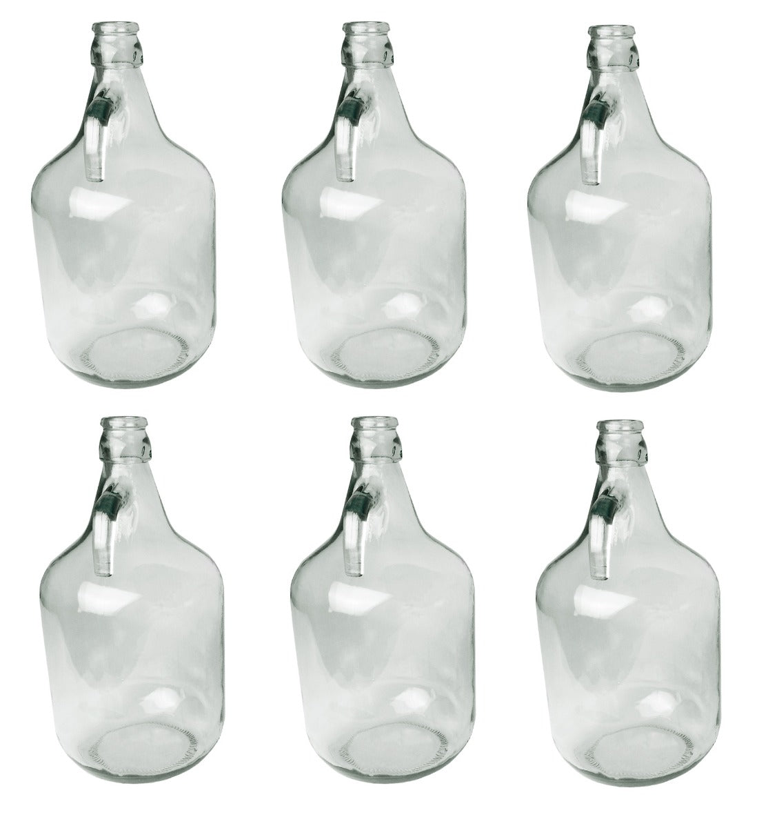 5L Clear Glass Demijohn Bottles, Box of 6