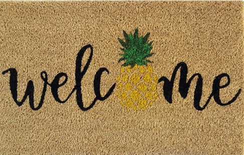 Coir Doormat, 60cm x 40cm - 'Welcome'