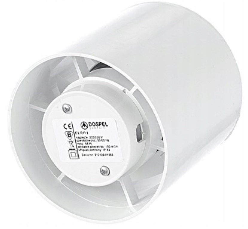 Euro Axial Bathroom Extraction Fan, 100mm