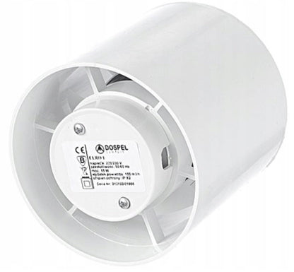 Euro Axial Bathroom Extraction Fan, 150mm