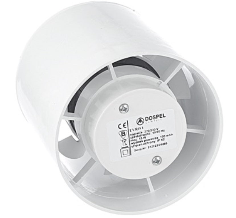 Euro Axial Bathroom Extraction Fan, 150mm