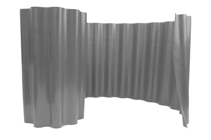 Light Grey Crinkled Flexible Lawn Edging, 15cm Height
