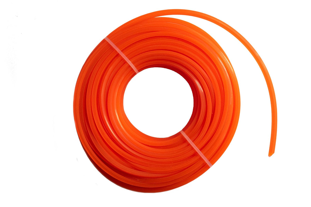 15m Twisted Orange Square Trimmer Line, 2.4mm