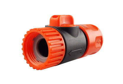 3/4" BSPF to Hosepipe Tap Connector with Valve, Black