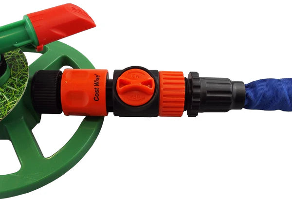 3/4" BSPF to Hosepipe Tap Connector with Valve, Black