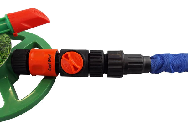 3/4" BSPM to Hosepipe Tap Connector with Valve, Black