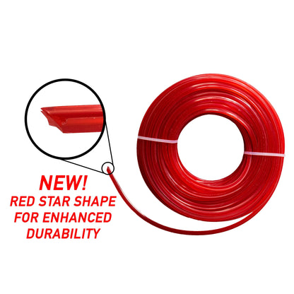 15m Twisted Red Star Trimmer Line, 3mm