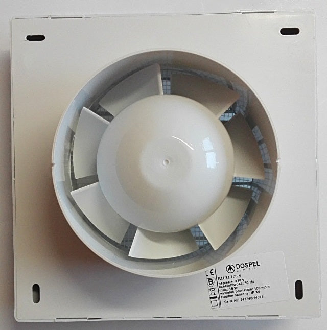 Rico Axial Bathroom Extraction Fan with Timer & Humidistat, 120mm