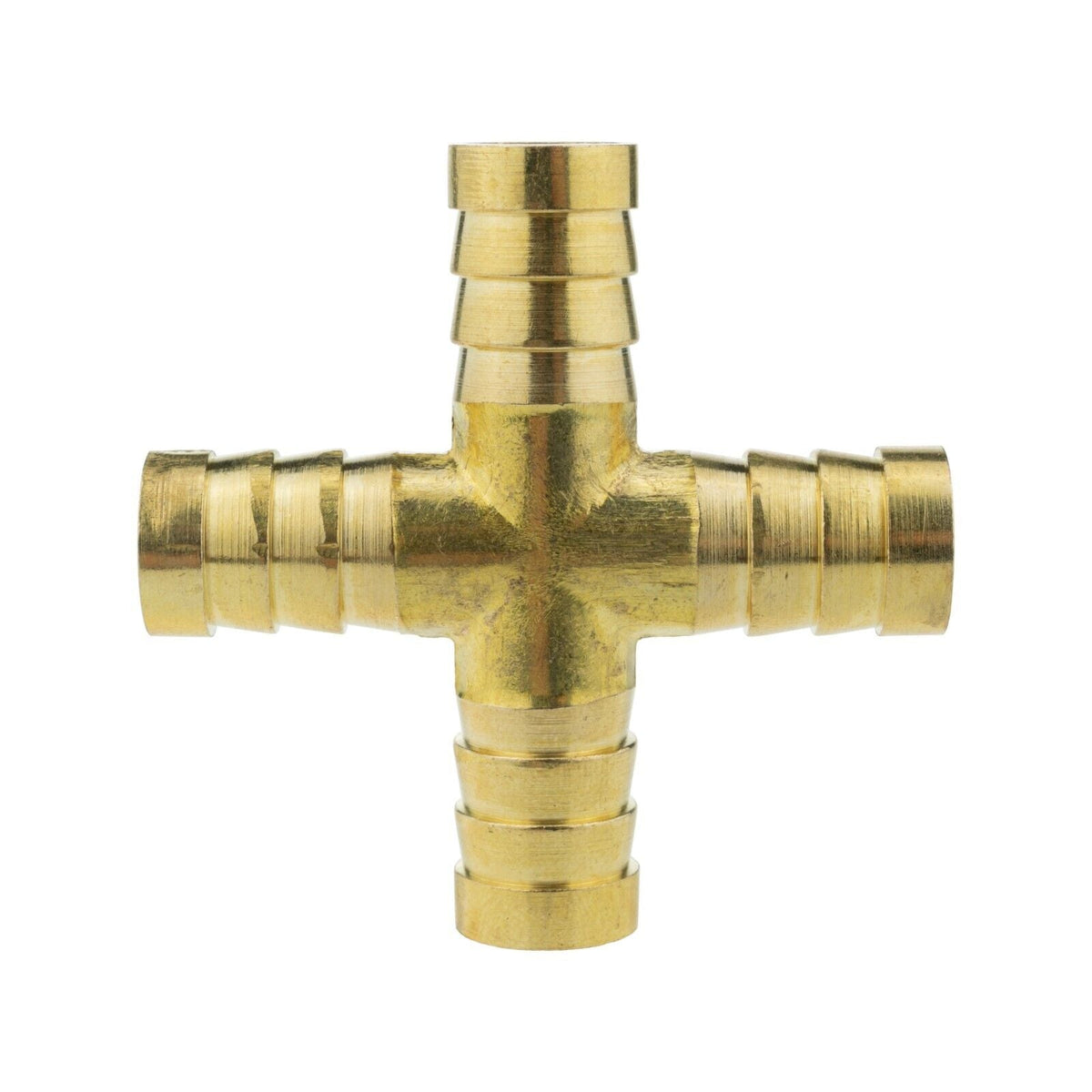 Solid BRASS Barbed 4-Way Compressor Splitter Connector for Pressure Air Gas Oil