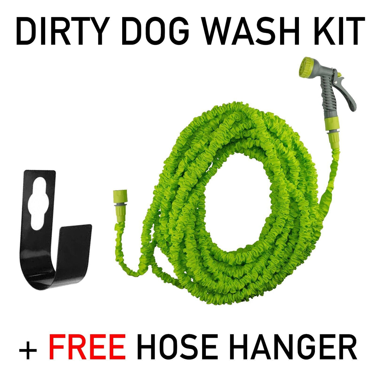 Green Expandable Pressure Water Hose Set with Sprayer
