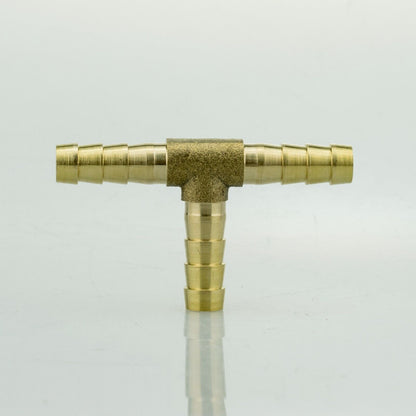 Solid BRASS Hose Tail Tee Splitter Connectors for Air, Gas, Water, Fuel Pressure
