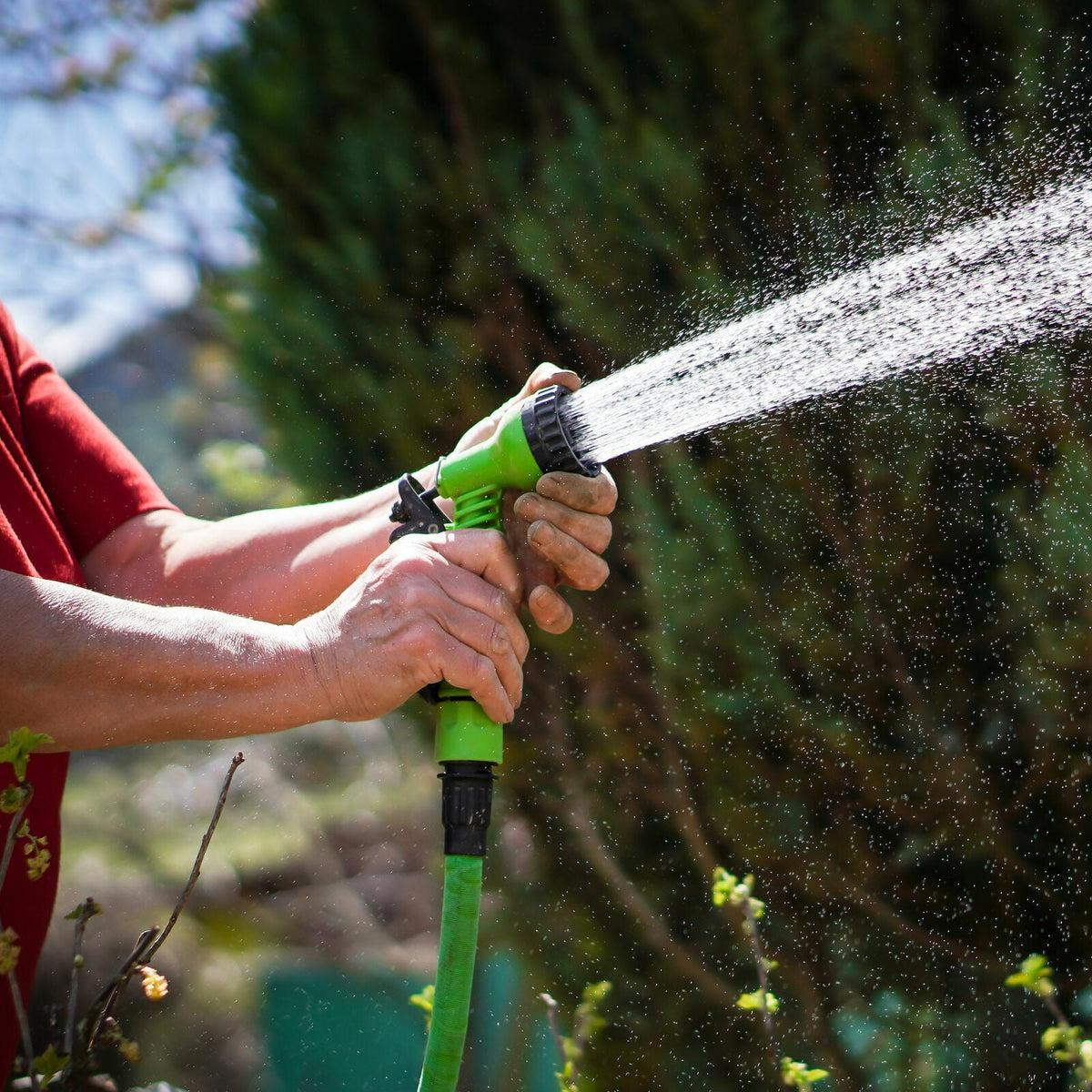 Expandable Anti-kink Pressure Water Hose Set with Sprayer