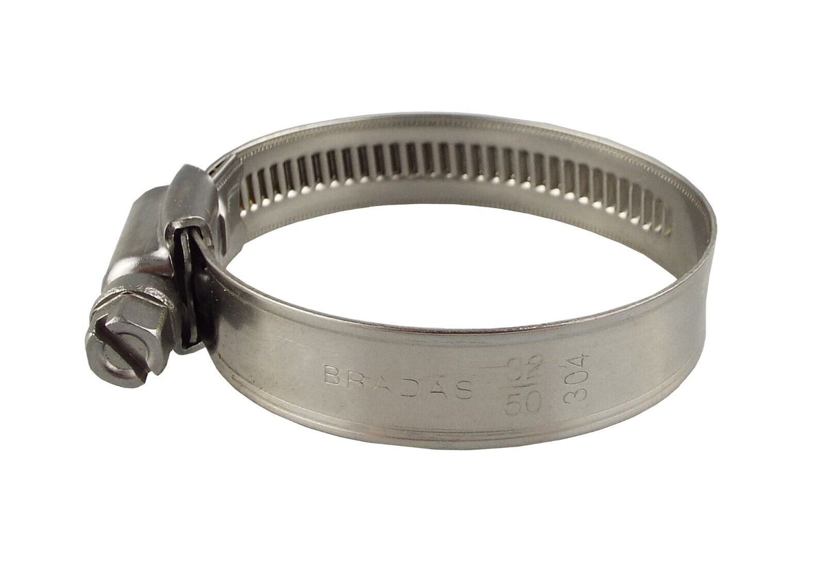 8mm - 12mm Jubilee Type Clip Stainless Steel Hose Clamp Worm Drive Marine Grade