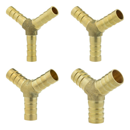 Solid BRASS Barbed Tee Y-Splitter Connectors for Air, Gas, Pressure Compressor