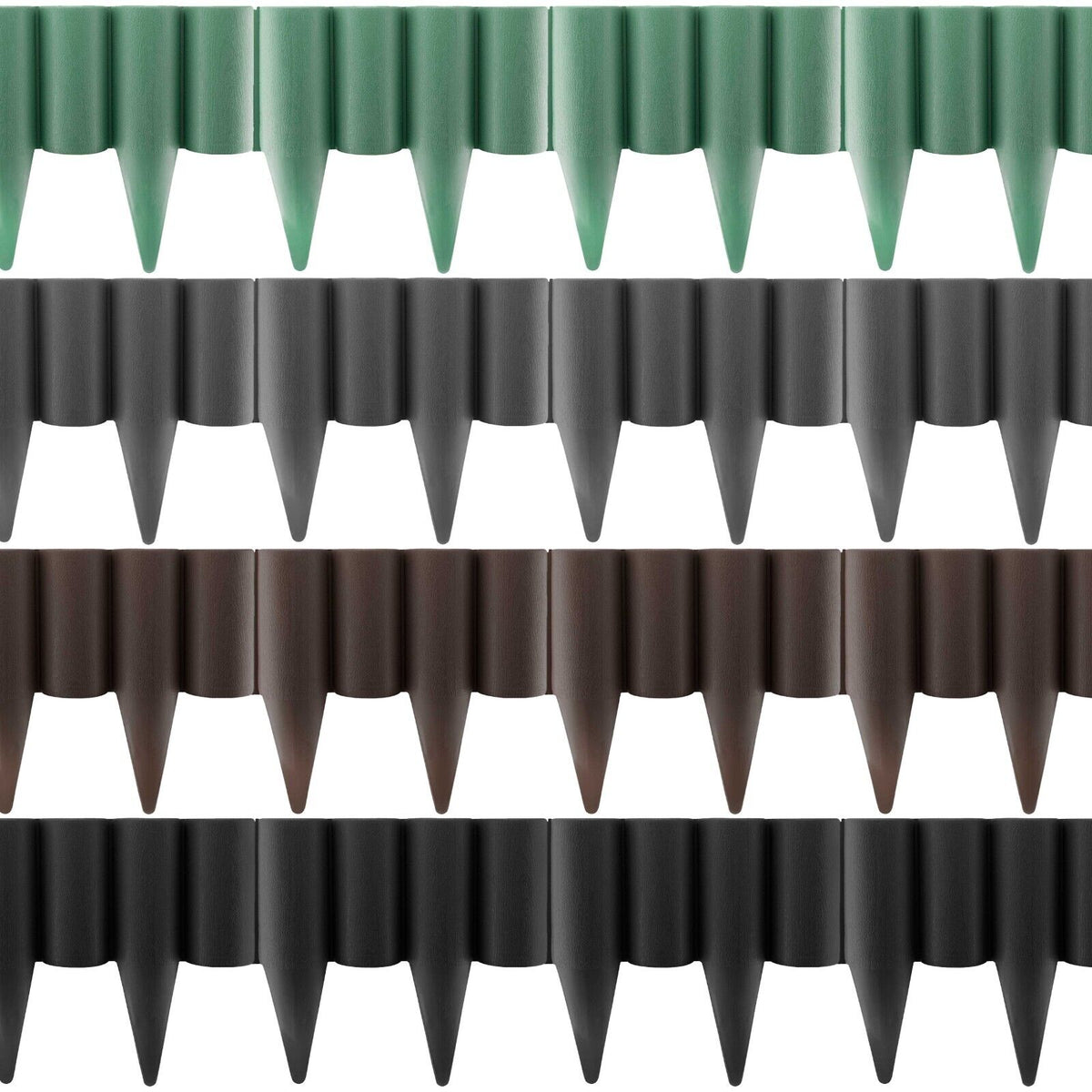 2.5m Long Garden Lawn Palisade Edging Border 8.2 ft Wall Flowerbed, Wood Texture